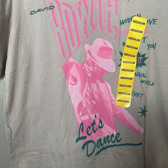 Soft Lightweight Crewneck Short Sleeve Band Graphic Tee Size Medium David Bowie - Picture 2 of 5